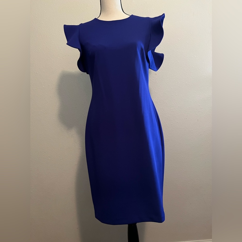 Calvin Klein BRAND NEW WITH TAGS NEVER WORN navy blue midi dress